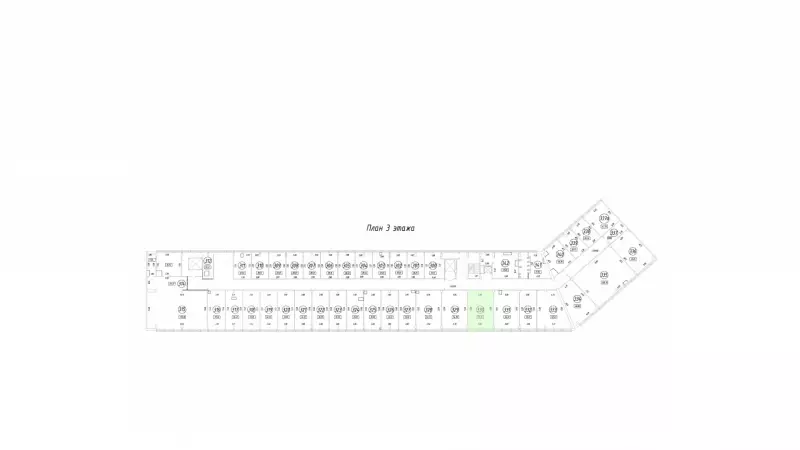 Аренда офиса 54.22 кв.метров, 3 этаж-99. План объекта