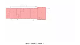 Аренда склада 938 м2, 1 этаж-99. План объекта