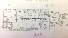 Продается 3й этаж 160 м2 в здании внутри двора-99. План объекта
