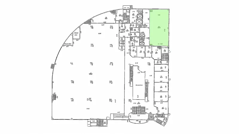 Аренда офиса 217.3 кв.метров, 1 этаж-99. План объекта