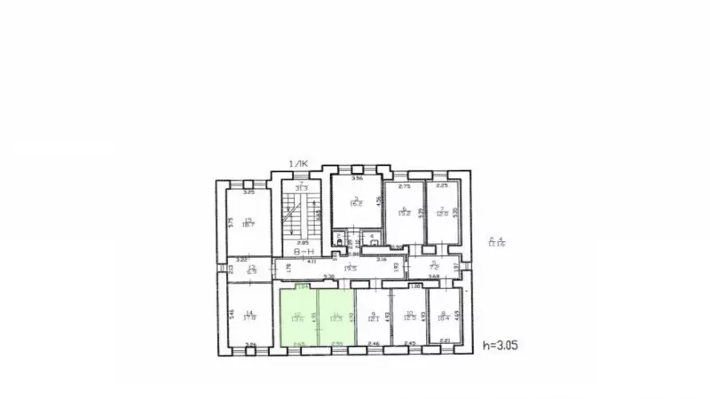 Аренда офиса 26 кв.метров, 5 этаж-99. План объекта