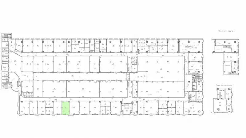 Аренда офиса 32 кв.метров, 3 этаж-99. План объекта