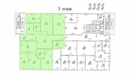 Аренда офиса 224 м2 от собственника-99. План объекта