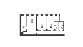 Аренда офиса 130 кв.метров, 4 этаж-99. План объекта