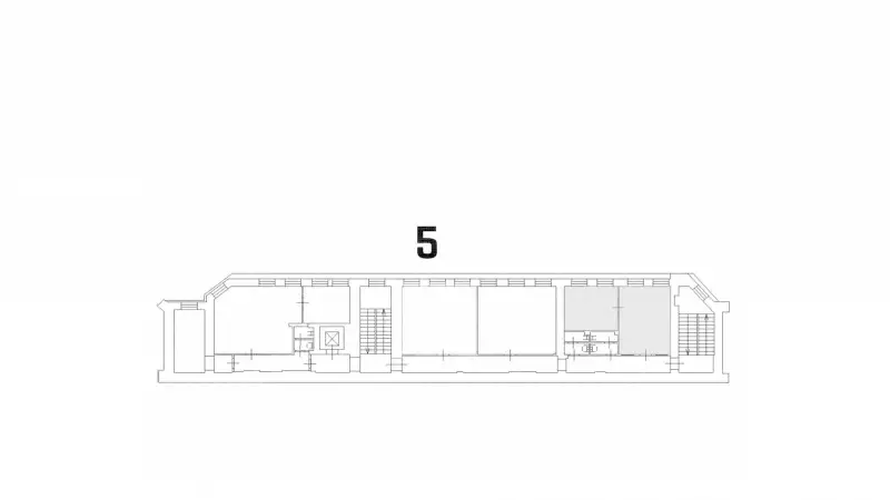 Аренда офиса 42 кв.метров, 5 этаж-99. План объекта