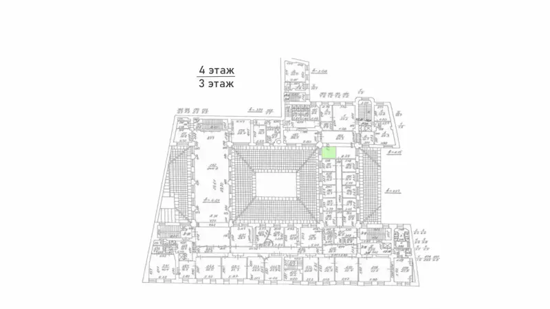 Аренда офиса 15 кв.метров, 3 этаж-99. План объекта