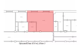 Аренда склада 87.3 кв.метров, 3 этаж-99. План объекта