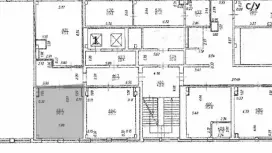 Аренда офиса 38.3 кв.метров, 7 этаж-99. План объекта