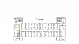 Аренда офиса 22 кв.метров, 3 этаж-99. План объекта