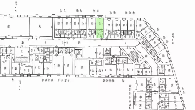 Аренда офиса 22.5 кв.метров, 5 этаж-99. План объекта