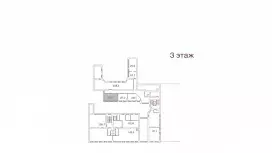 Аренда офиса 33 кв.метров, 3 этаж-99. План объекта