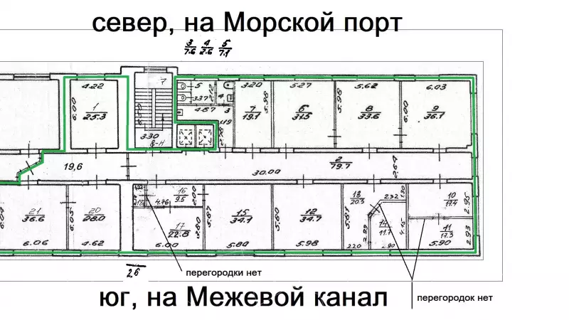 Аренда офиса 497.2 кв.метров, 6 этаж-99. План объекта
