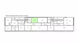 Аренда офиса 36 кв.метров, 3 этаж-99. План объекта