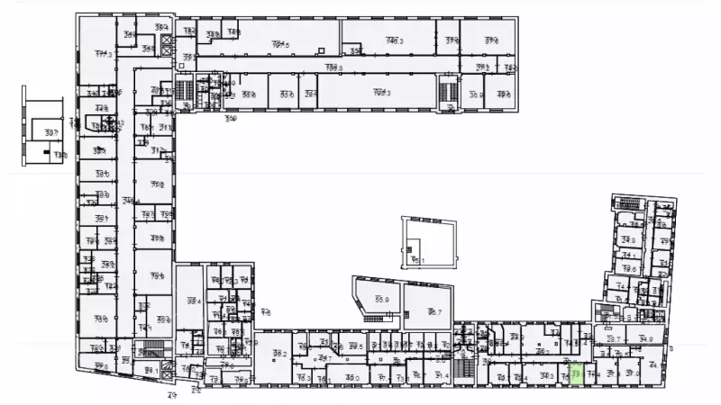 Аренда офиса 15.9 кв.метров, 2 этаж-99. План объекта