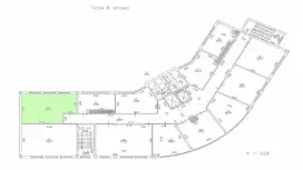Аренда офиса 46.6 кв.метров, 8 этаж-99. План объекта
