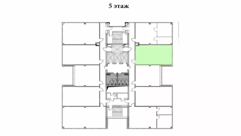 Аренда офиса 56 кв.метров, 5 этаж-99. План объекта