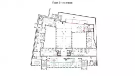Аренда офиса 1332 кв.метров, 3 этаж-99. План объекта