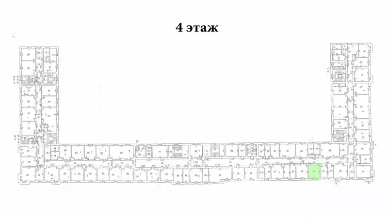 Аренда офиса 24.6 кв.метров, 4 этаж-99. План объекта