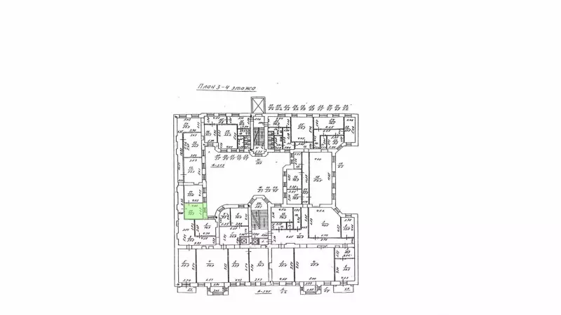 Аренда офиса 13 кв.метров, 3 этаж-99. План объекта