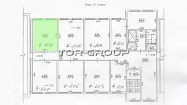 Аренда офиса 44.6 кв.метров, 2 этаж-99. План объекта