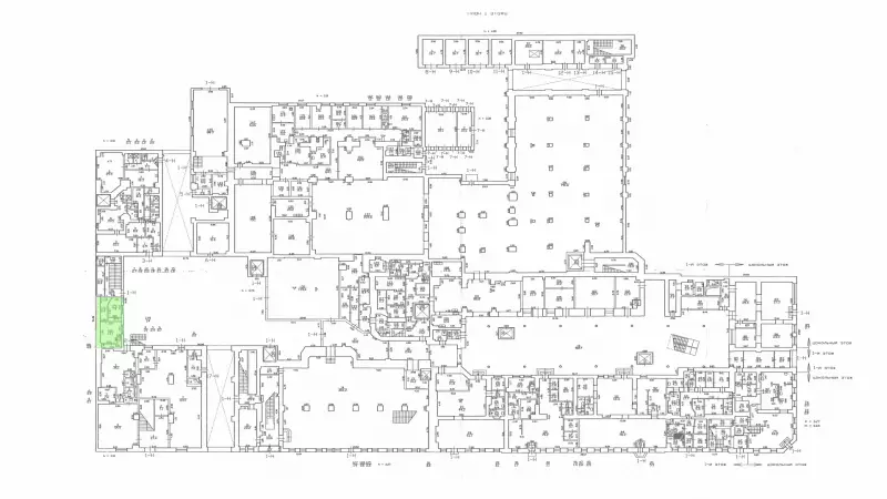 Аренда офиса 32.3 кв.метров, 1 этаж-99. План объекта