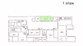 Аренда офиса 51.7 кв.метров, 1 этаж-99. План объекта