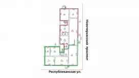 Аренда углового помещения в проходном месте-99. План объекта