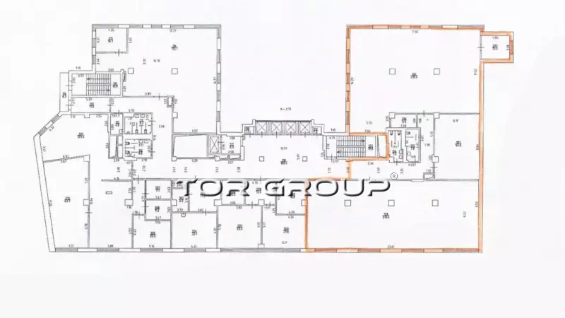 Аренда офиса 540.8 кв.метров, 5 этаж-99. План объекта