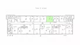 Аренда офиса 33.6 кв.метров, 5 этаж-99. План объекта