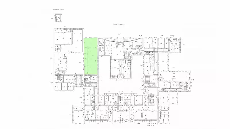 Аренда офиса 327 кв.метров, 1 этаж-99. План объекта