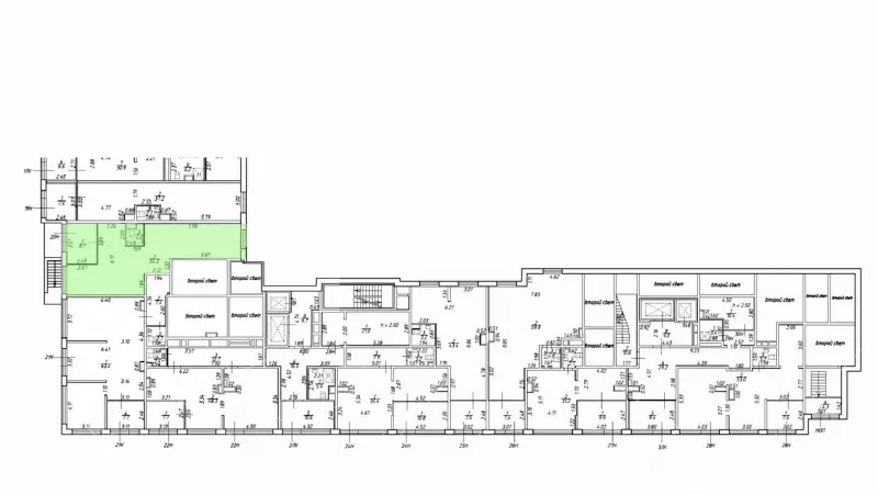Торговое помещение 65 м&sup2; с витринами, 1 этаж-99. План объекта