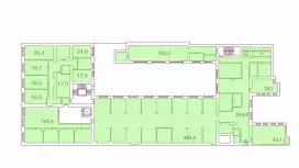 Аренда офиса 1300.1 кв.метров, 3 этаж-99. План объекта