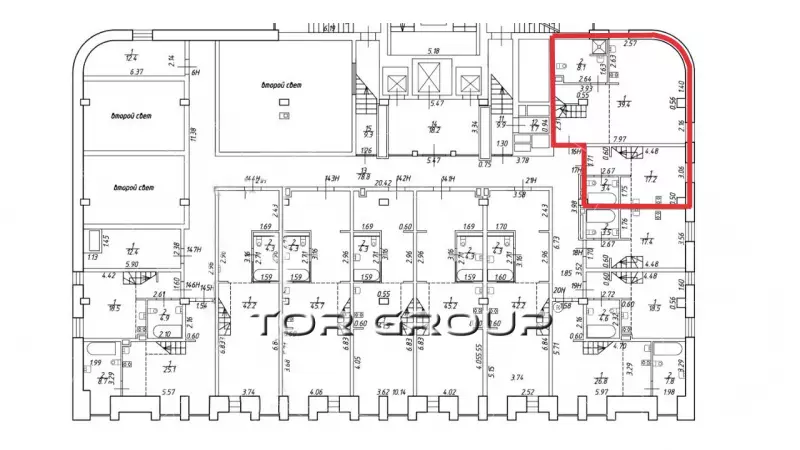 Продажа офиса 94 кв.метров, Антресоль этаж-99. План объекта