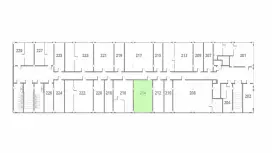 Аренда офиса 44.8 кв.метров, 2 этаж-99. План объекта