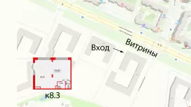 Продажа 38,8 м2, окна на фасад-98. Фото объекта