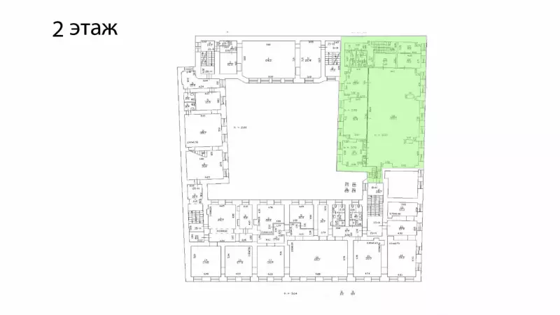 Аренда офиса 300 кв.метров, 2 этаж-99. План объекта