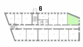 Аренда офиса 28.6 кв.метров, 6 этаж-99. План объекта