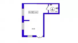 Продажа 39,08 м2, фасадное-98. Фото объекта