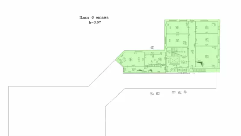 Аренда офиса 231 кв.метров, 6 этаж-99. План объекта