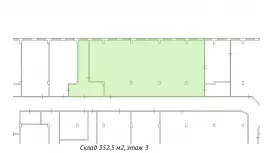 Аренда склада 325.5 кв.метров, 3 этаж-99. План объекта
