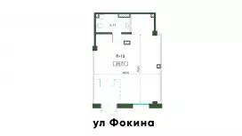 Продажа 59,71 м2 в ЖК бизнес класса-99. План объекта