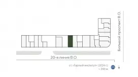 Продажа 107,84 м2 в новом ЖК-999. План поэтажный