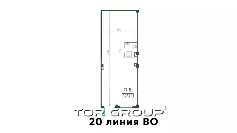 Продажа 107,84 м2 в новом ЖК-99. План объекта