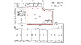 Аренда офиса 80 кв.метров, 4 этаж-99. План объекта