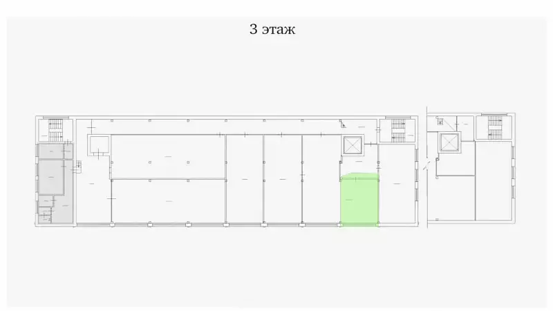 Аренда склада 52.5 кв.метров, 3 этаж-99. План объекта
