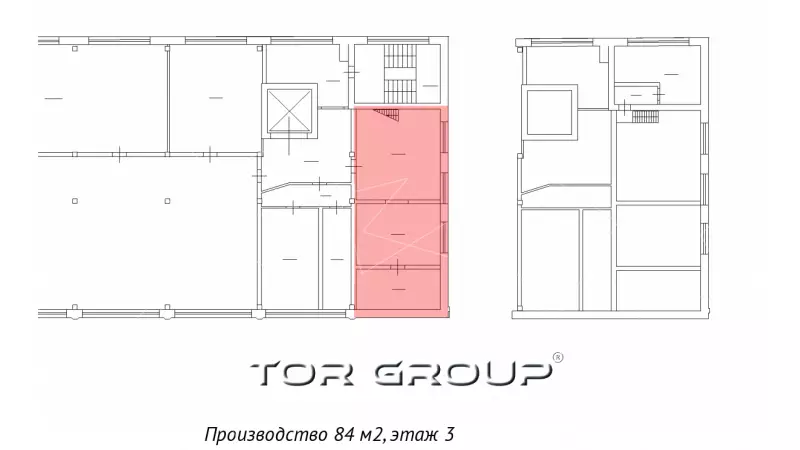 Производство/склад, груз.лифт рядом со входом-99. План объекта