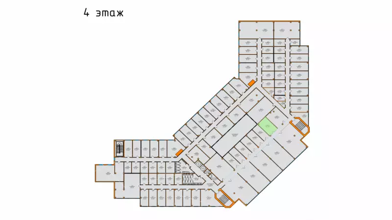 Аренда офиса 23.3 кв.метров, 4 этаж-99. План объекта