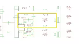 Аренда офиса 22.1 кв.метров, 3 этаж-99. План объекта