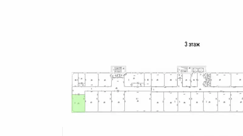Аренда офиса 45 кв.метров, 3 этаж-99. План объекта