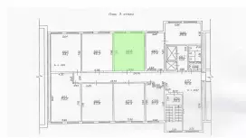 Аренда офиса 45.5 кв.метров, 3 этаж-99. План объекта